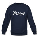 Louisiana Sweatshirt - Hand Lettered Louisiana Crewneck Sweatshirt - navy