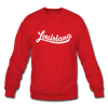 Louisiana Sweatshirt - Hand Lettered Louisiana Crewneck Sweatshirt - red