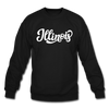 Illinois Sweatshirt - Hand Lettered Illinois Crewneck Sweatshirt - black