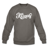 Illinois Sweatshirt - Hand Lettered Illinois Crewneck Sweatshirt - asphalt gray