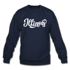 Illinois Sweatshirt - Hand Lettered Illinois Crewneck Sweatshirt - navy