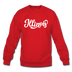 Illinois Sweatshirt - Hand Lettered Illinois Crewneck Sweatshirt - red