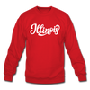 Illinois Sweatshirt - Hand Lettered Illinois Crewneck Sweatshirt - red