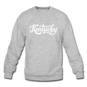 Kentucky Sweatshirt - Hand Lettered Kentucky Crewneck Sweatshirt - heather gray
