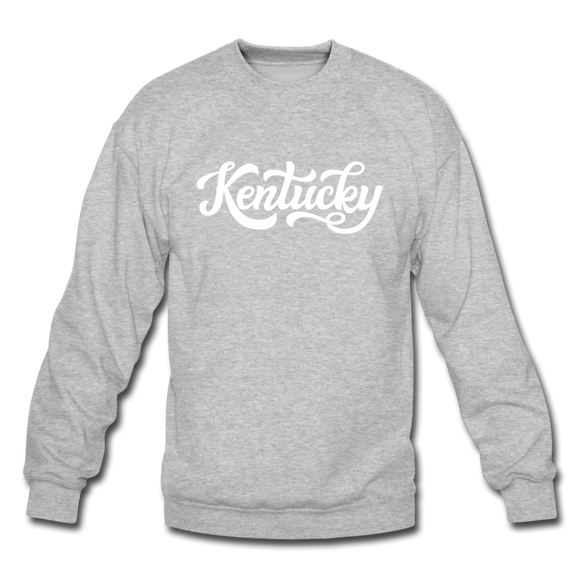 Kentucky Sweatshirt - Hand Lettered Kentucky Crewneck Sweatshirt - heather gray