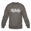 Kentucky Sweatshirt - Hand Lettered Kentucky Crewneck Sweatshirt - asphalt gray