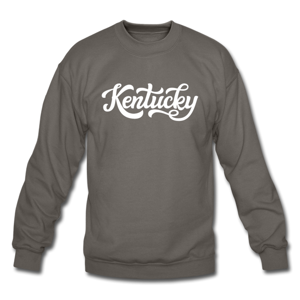 Kentucky Sweatshirt - Hand Lettered Kentucky Crewneck Sweatshirt - asphalt gray