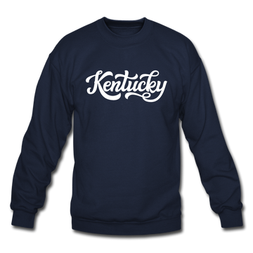 Kentucky Sweatshirt - Hand Lettered Kentucky Crewneck Sweatshirt - navy