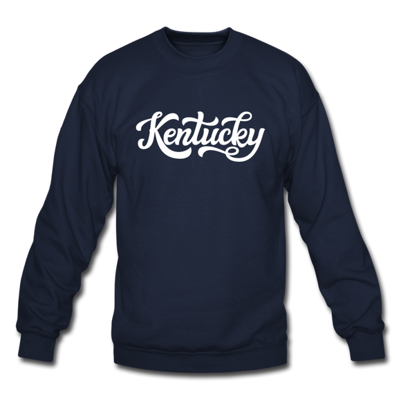 Kentucky Sweatshirt - Hand Lettered Kentucky Crewneck Sweatshirt - navy