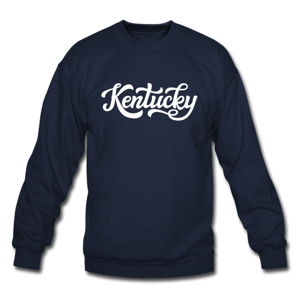 Kentucky Sweatshirt - Hand Lettered Kentucky Crewneck Sweatshirt - navy