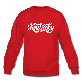 Kentucky Sweatshirt - Hand Lettered Kentucky Crewneck Sweatshirt - red