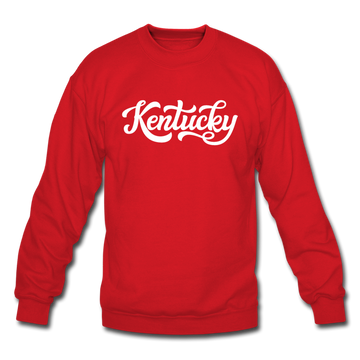Kentucky Sweatshirt - Hand Lettered Kentucky Crewneck Sweatshirt - red
