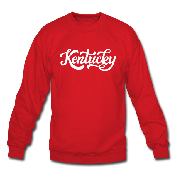 Kentucky Sweatshirt - Hand Lettered Kentucky Crewneck Sweatshirt - red