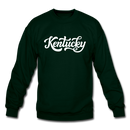 Kentucky Sweatshirt - Hand Lettered Kentucky Crewneck Sweatshirt - forest green