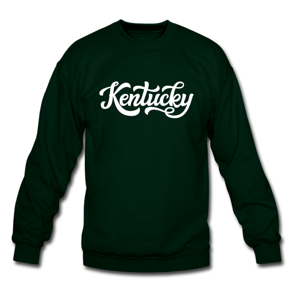 Kentucky Sweatshirt - Hand Lettered Kentucky Crewneck Sweatshirt - forest green