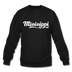 Mississippi Sweatshirt - Hand Lettered Mississippi Crewneck Sweatshirt - black