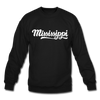 Mississippi Sweatshirt - Hand Lettered Mississippi Crewneck Sweatshirt - black