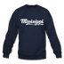 Mississippi Sweatshirt - Hand Lettered Mississippi Crewneck Sweatshirt - navy