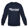 Mississippi Sweatshirt - Hand Lettered Mississippi Crewneck Sweatshirt - navy
