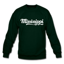 Mississippi Sweatshirt - Hand Lettered Mississippi Crewneck Sweatshirt - forest green