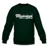 Mississippi Sweatshirt - Hand Lettered Mississippi Crewneck Sweatshirt - forest green