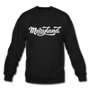 Maryland Sweatshirt - Hand Lettered Maryland Crewneck Sweatshirt - black