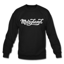 Maryland Sweatshirt - Hand Lettered Maryland Crewneck Sweatshirt - black