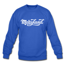 Maryland Sweatshirt - Hand Lettered Maryland Crewneck Sweatshirt - royal blue