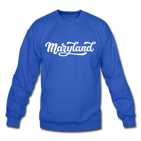 Maryland Sweatshirt - Hand Lettered Maryland Crewneck Sweatshirt - royal blue