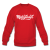 Maryland Sweatshirt - Hand Lettered Maryland Crewneck Sweatshirt - red