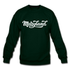 Maryland Sweatshirt - Hand Lettered Maryland Crewneck Sweatshirt - forest green