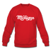 Michigan Sweatshirt - Hand Lettered Michigan Crewneck Sweatshirt - red