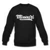 Missouri Sweatshirt - Hand Lettered Missouri Crewneck Sweatshirt - black