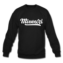 Missouri Sweatshirt - Hand Lettered Missouri Crewneck Sweatshirt - black
