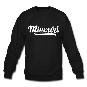Missouri Sweatshirt - Hand Lettered Missouri Crewneck Sweatshirt - black