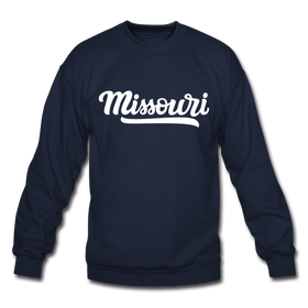 Missouri Sweatshirt - Hand Lettered Missouri Crewneck Sweatshirt - navy