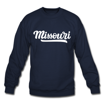 Missouri Sweatshirt - Hand Lettered Missouri Crewneck Sweatshirt - navy