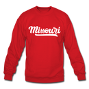 Missouri Sweatshirt - Hand Lettered Missouri Crewneck Sweatshirt - red
