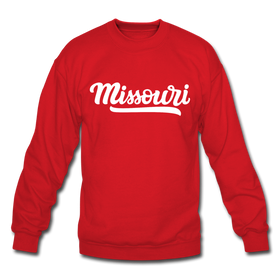 Missouri Sweatshirt - Hand Lettered Missouri Crewneck Sweatshirt - red