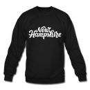 New Hampshire Sweatshirt - Hand Lettered New Hampshire Crewneck Sweatshirt - black