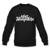 New Hampshire Sweatshirt - Hand Lettered New Hampshire Crewneck Sweatshirt - black