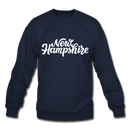 New Hampshire Sweatshirt - Hand Lettered New Hampshire Crewneck Sweatshirt - navy