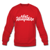 New Hampshire Sweatshirt - Hand Lettered New Hampshire Crewneck Sweatshirt - red