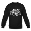 North Dakota Sweatshirt - Hand Lettered North Dakota Crewneck Sweatshirt - black