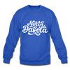 North Dakota Sweatshirt - Hand Lettered North Dakota Crewneck Sweatshirt - royal blue