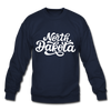 North Dakota Sweatshirt - Hand Lettered North Dakota Crewneck Sweatshirt - navy