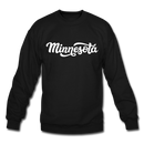 Minnesota Sweatshirt - Hand Lettered Minnesota Crewneck Sweatshirt - black