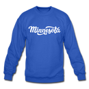 Minnesota Sweatshirt - Hand Lettered Minnesota Crewneck Sweatshirt - royal blue