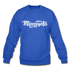 Minnesota Sweatshirt - Hand Lettered Minnesota Crewneck Sweatshirt - royal blue