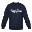 Minnesota Sweatshirt - Hand Lettered Minnesota Crewneck Sweatshirt - navy